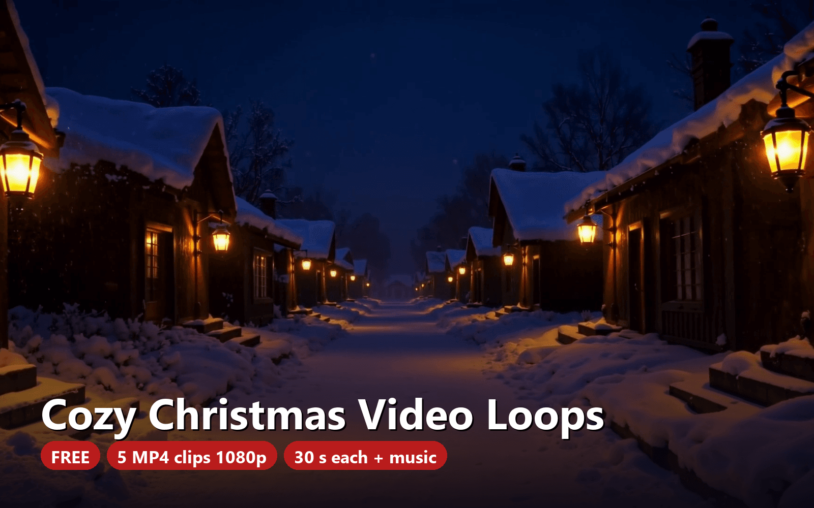 Free Cozy Christmas Video Loops – Aesthetic Full HD MP4 Fireplace & Snow Backgrounds
