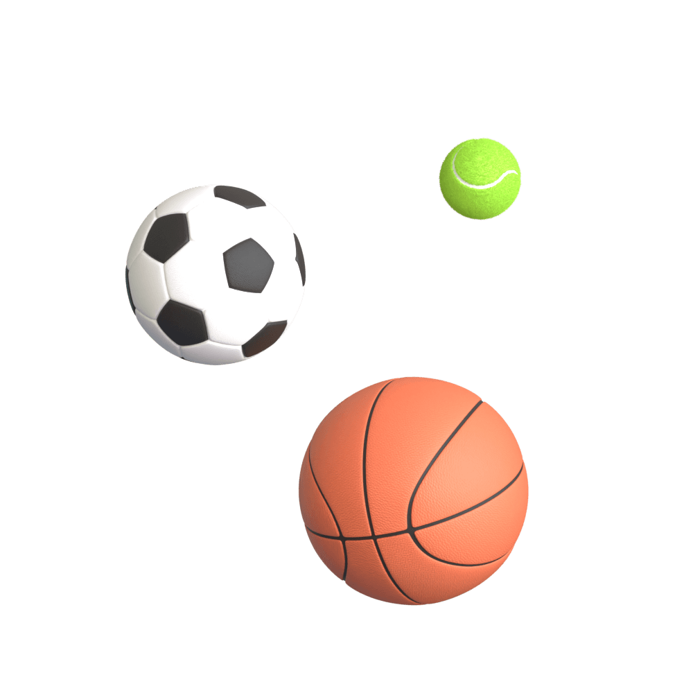 3D Sports Balls Pack — soccer ball, basketball and tennis ball